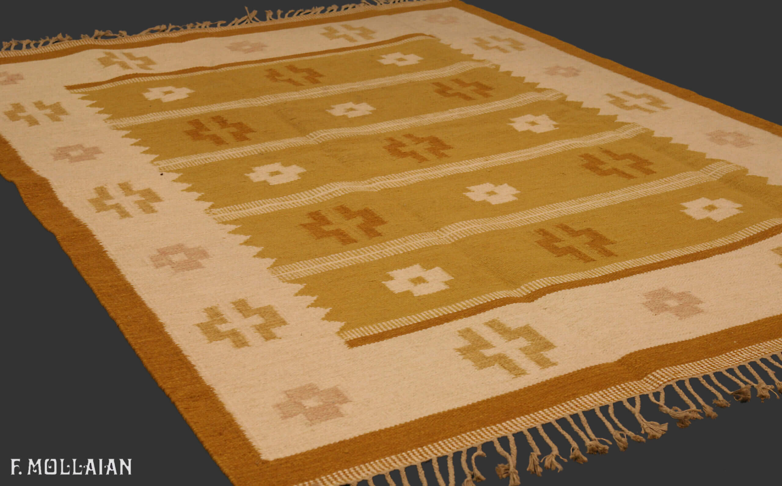 Semi-Antiker Schwedisch Kilim n°:70346983